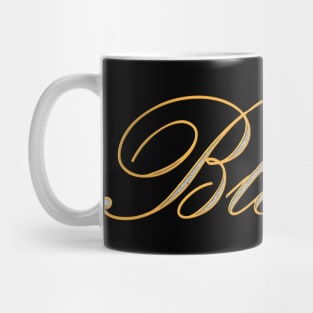 Blessed in gold with silver glitter Mug